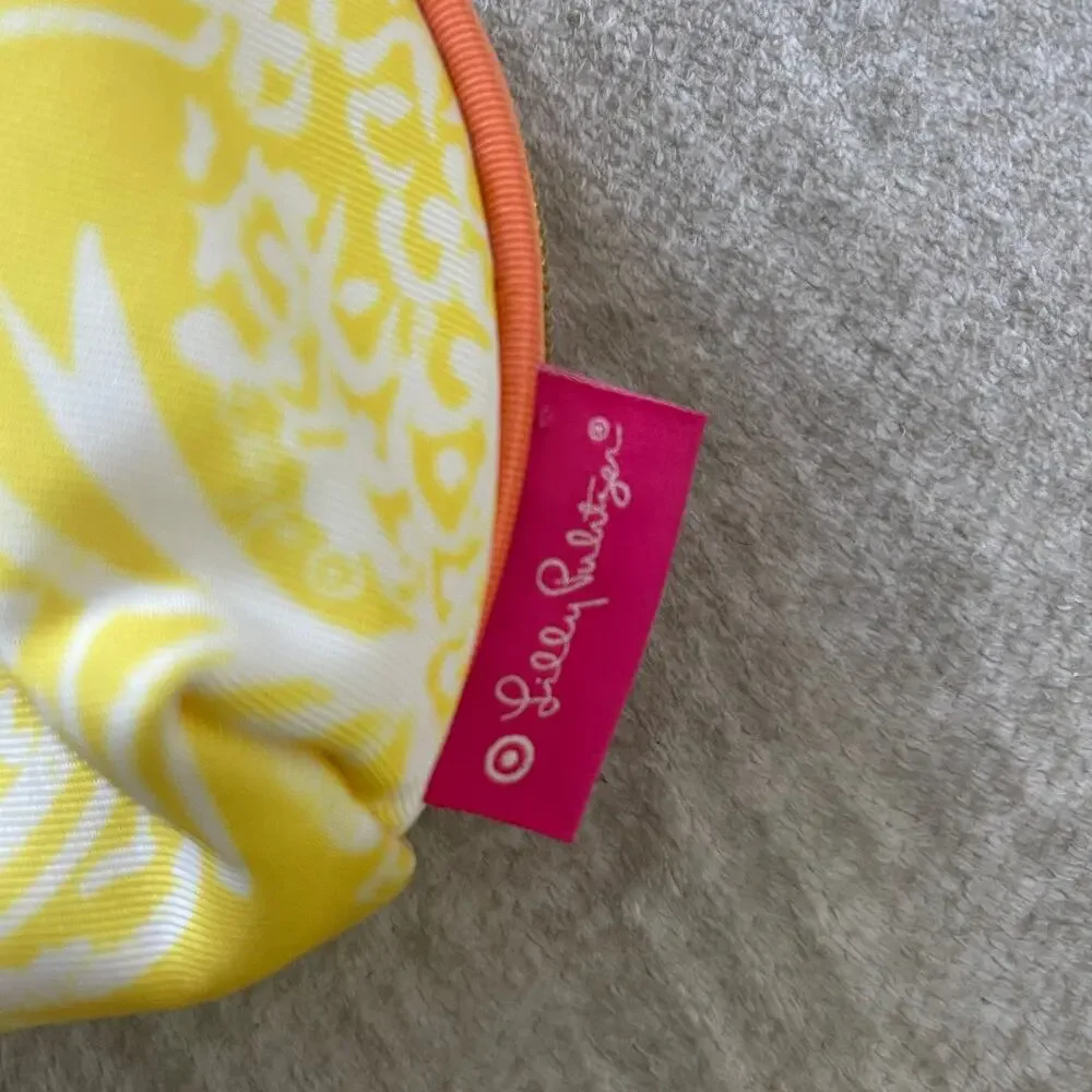 Lilly‎ Pulitzer   For Target Cosmetic Makeup Pouch Bag Yellow Zip NWOT - Picture 4 of 5
